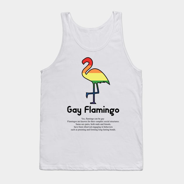 Gay Flamingo G5b - Can animals be gay series - meme gift t-shirt Tank Top by FOGSJ